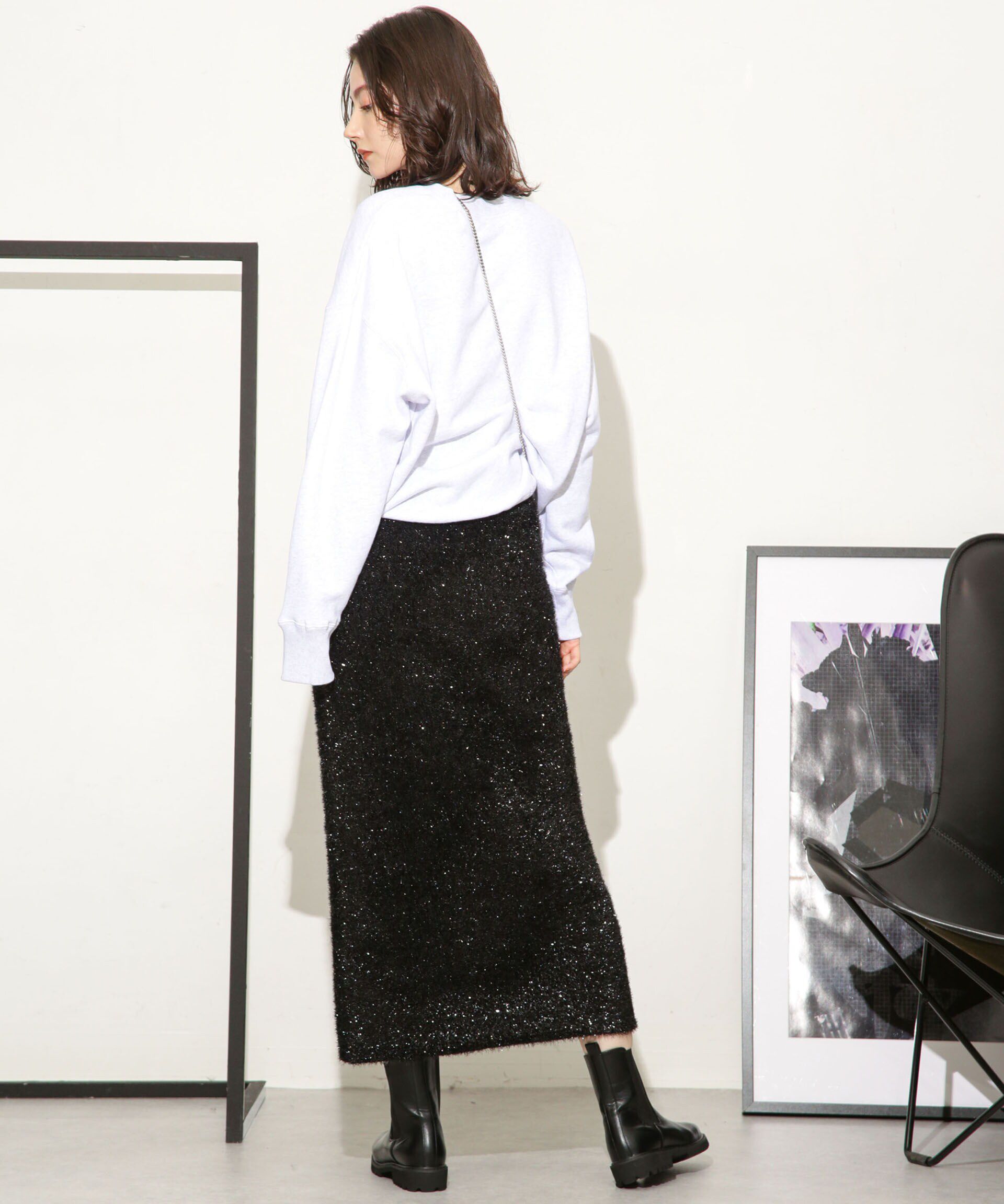 nano･universe「ラメシャギーニットスカート」|スカート|