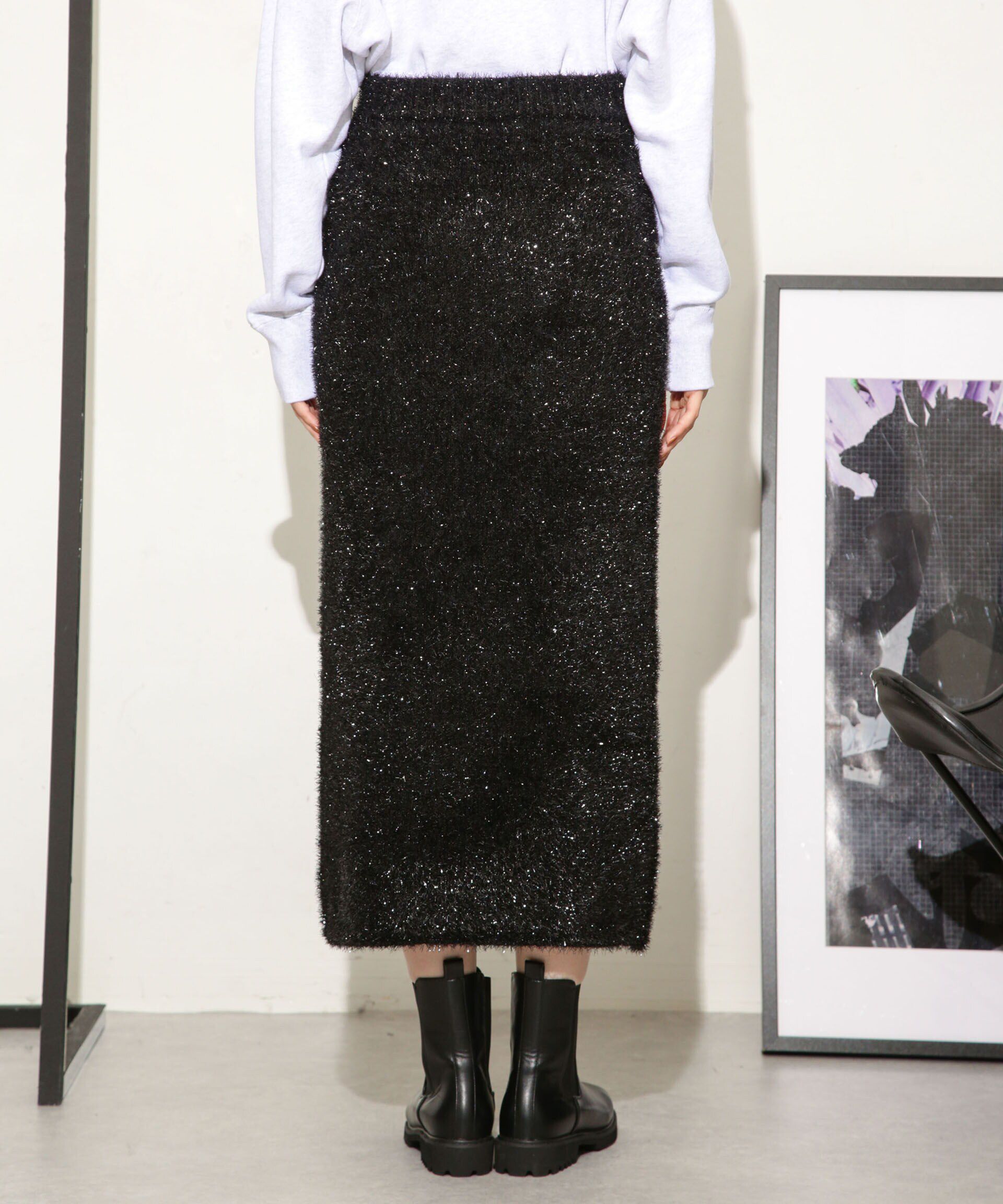 nano･universe「ラメシャギーニットスカート」|スカート|