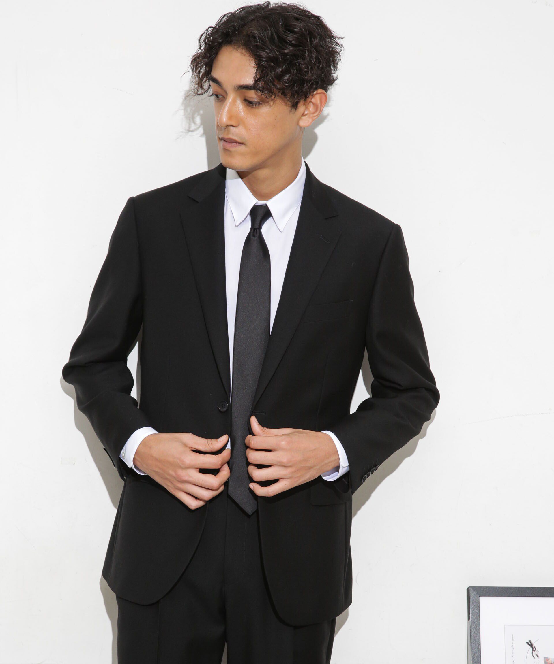 nano･universe「「ESSENTIAL LINE」フォーマルブラックジャケット」|スーツ|