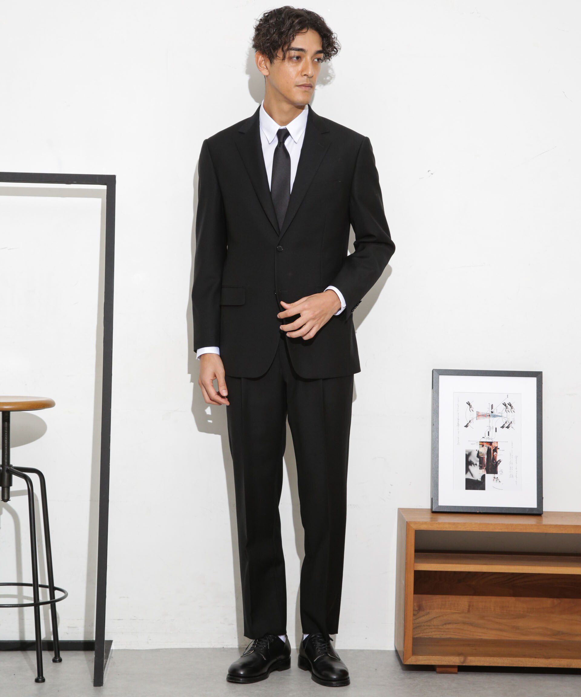 nano･universe「「ESSENTIAL LINE」フォーマルブラックジャケット」|スーツ|