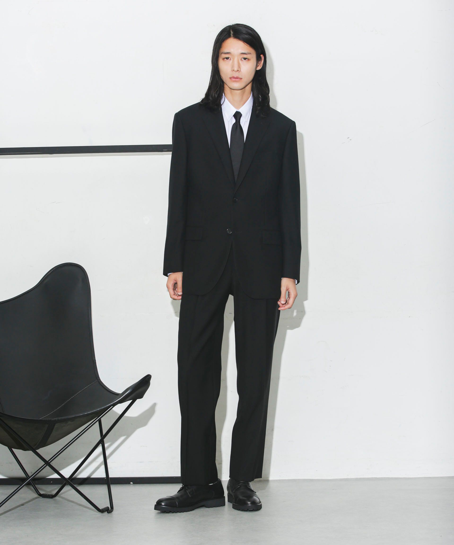 nano･universe「｢ESSENTIAL LINE｣フォーマルブラックトラウザー」|スーツ|