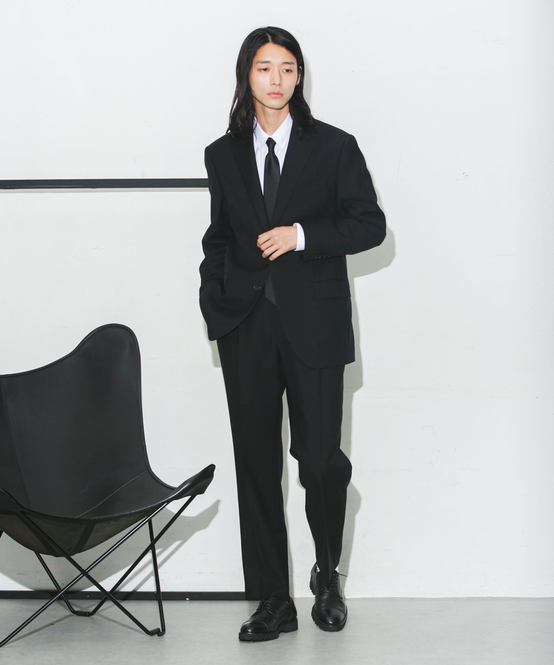 nano･universe「｢ESSENTIAL LINE｣フォーマルブラックトラウザー」|スーツ|