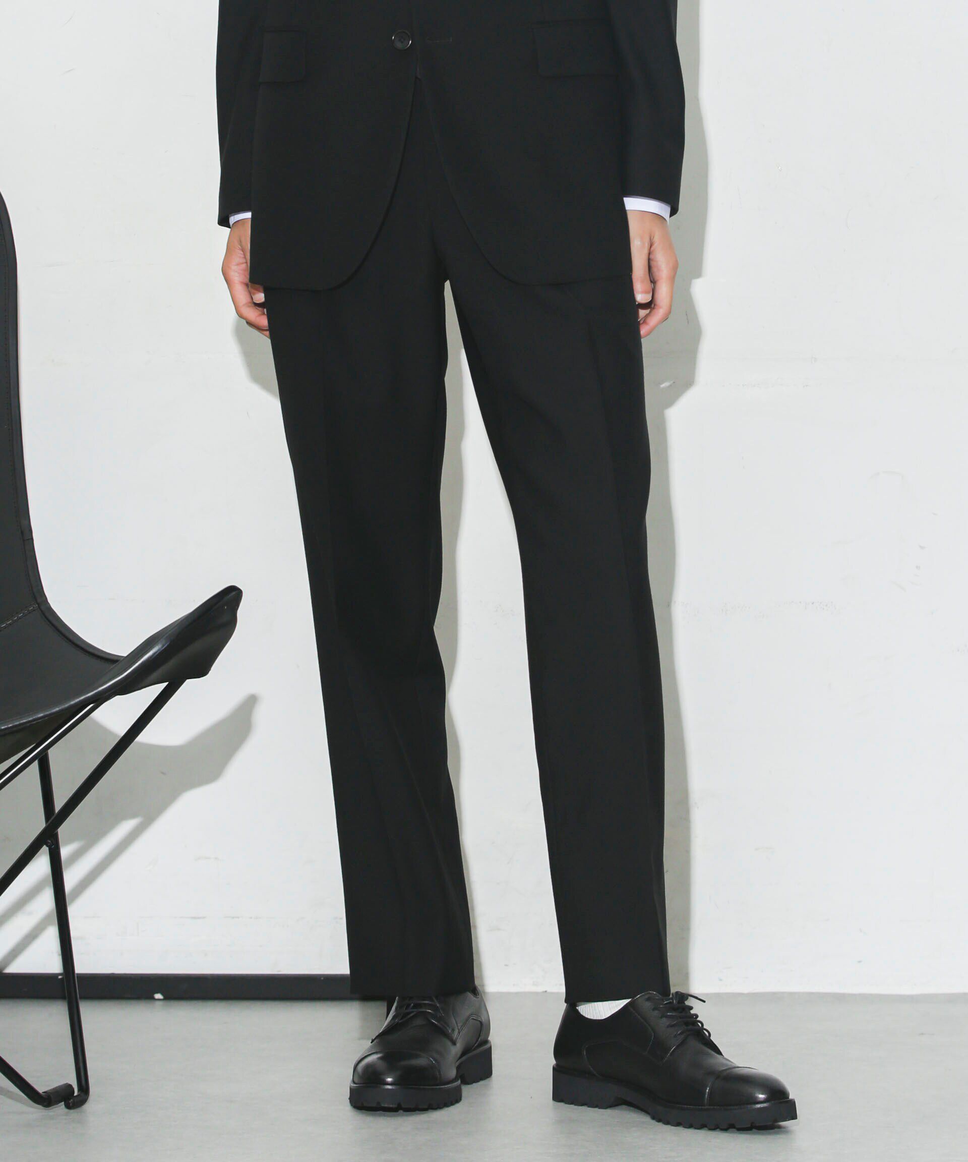 nano･universe「｢ESSENTIAL LINE｣フォーマルブラックトラウザー」|スーツ|