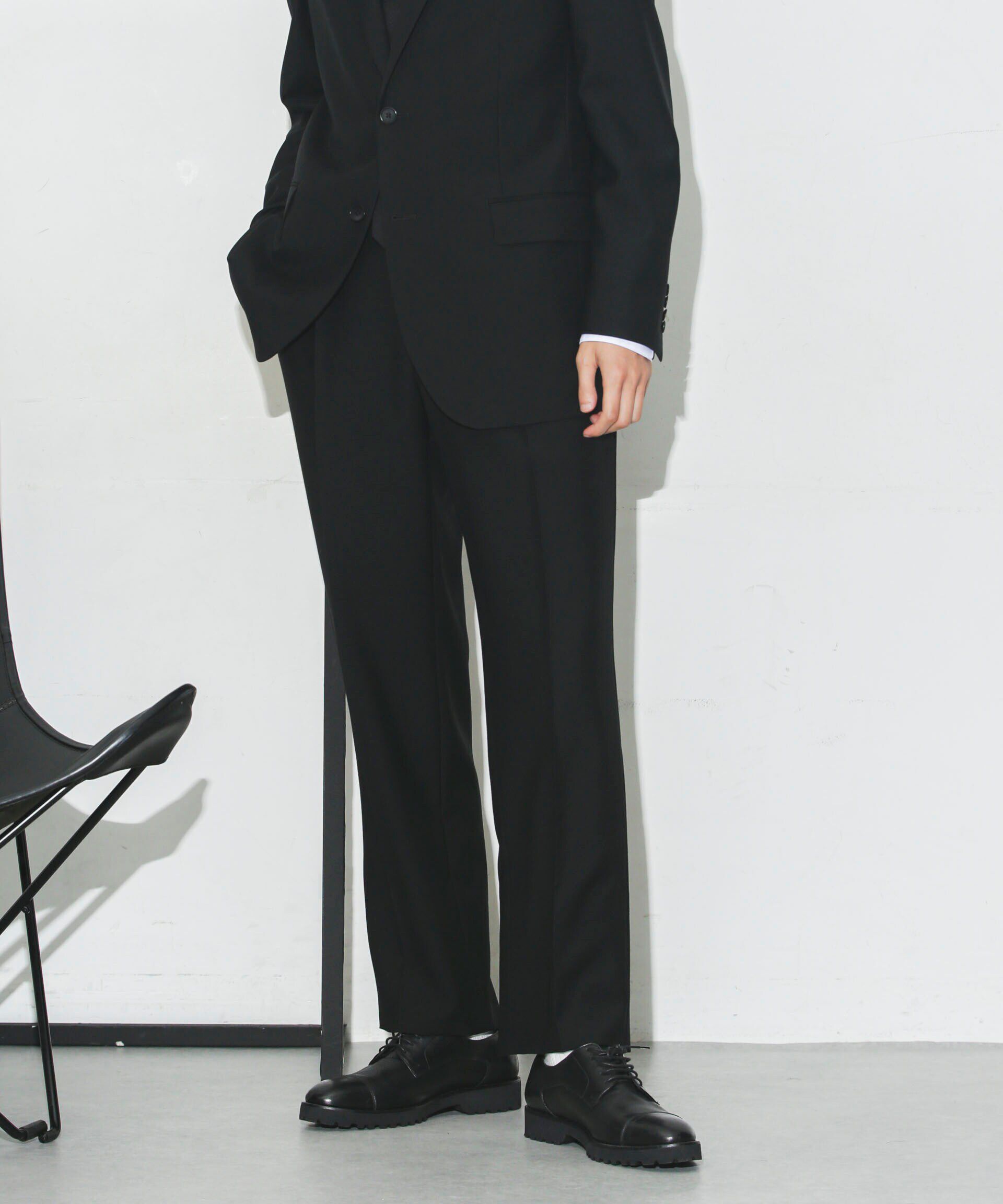 nano･universe「｢ESSENTIAL LINE｣フォーマルブラックトラウザー」|スーツ|