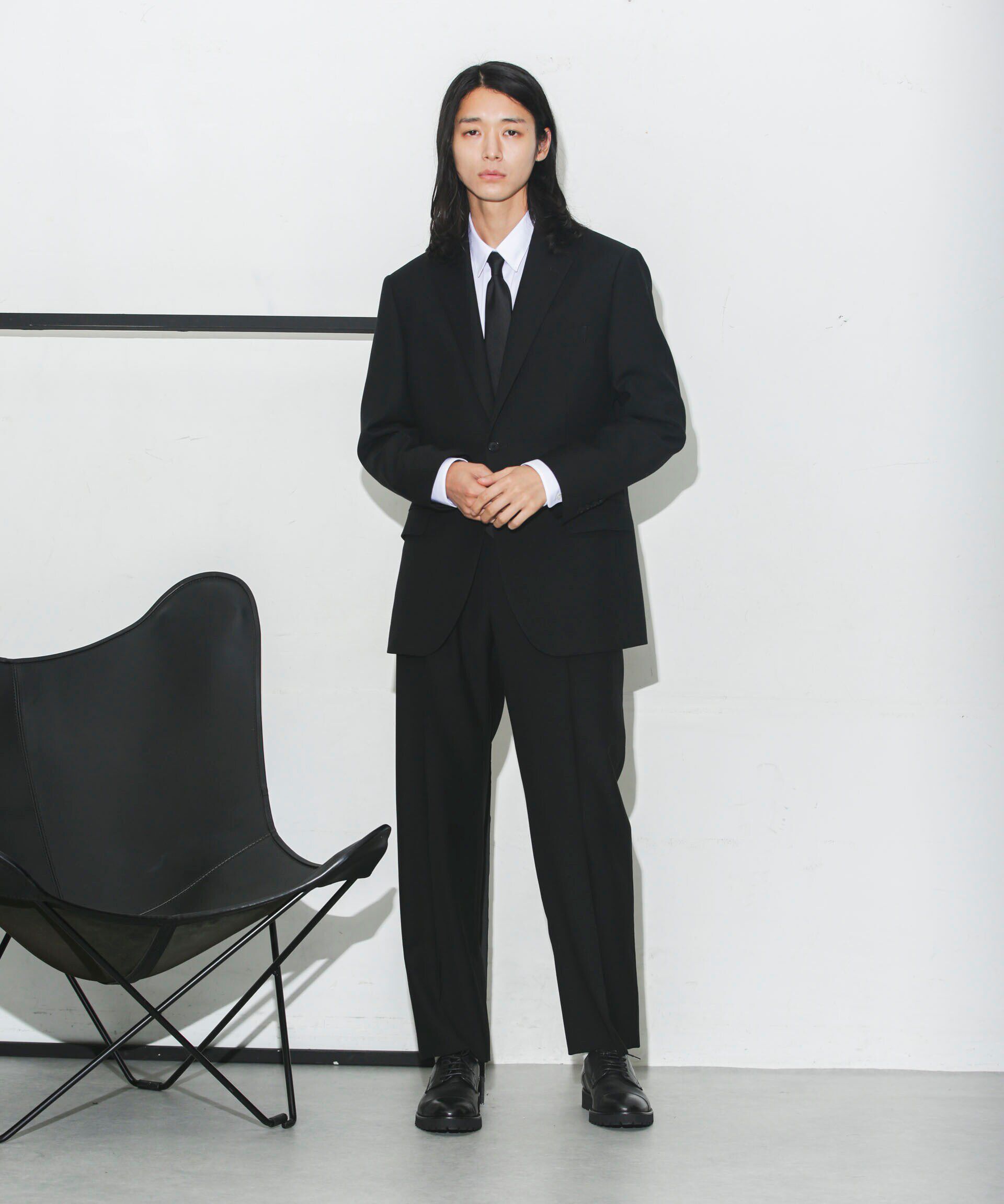 nano･universe「｢ESSENTIAL LINE｣フォーマルブラックトラウザー」|スーツ|