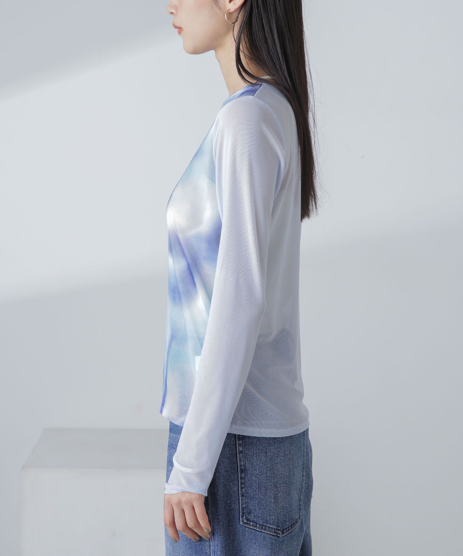 nano･universe「ストレッチチュール 前後2wayシアートップス」|シャツ・ブラウス|