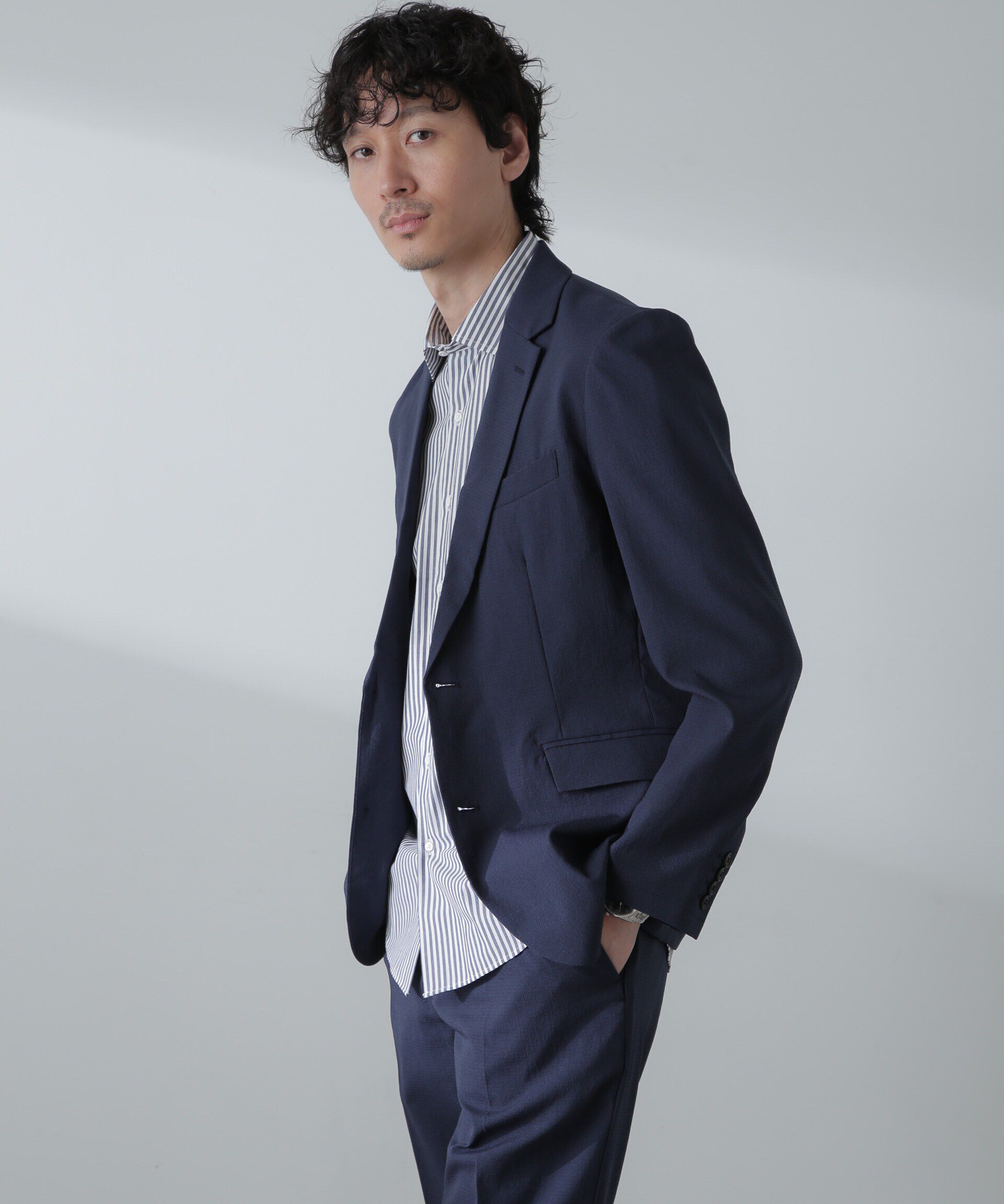 nano･universe「「Damerino」Air ワルツ DotAir(R)撥水ストレッチセットアップ」|スーツ|