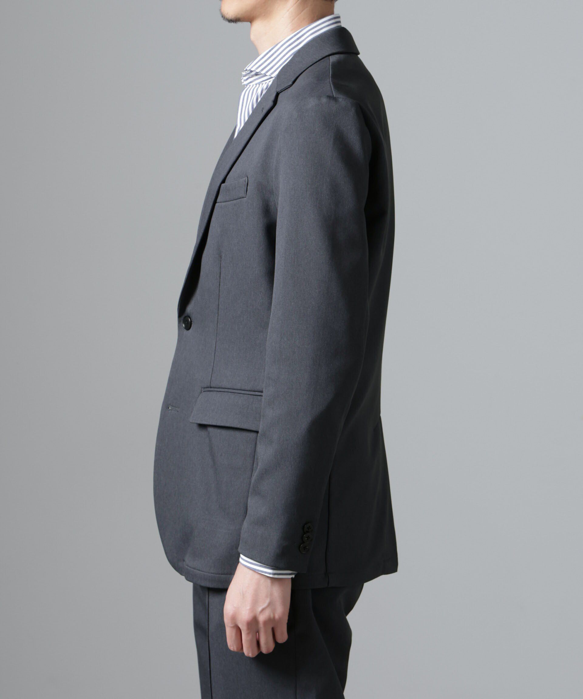 nano･universe「｢N JACKET BASIC｣CATINA(R)ﾒﾗﾝｼﾞ二重織ﾂｲﾙｽﾄﾚｯﾁｼﾞｬｹｯﾄ(ｾ 」|スーツ|