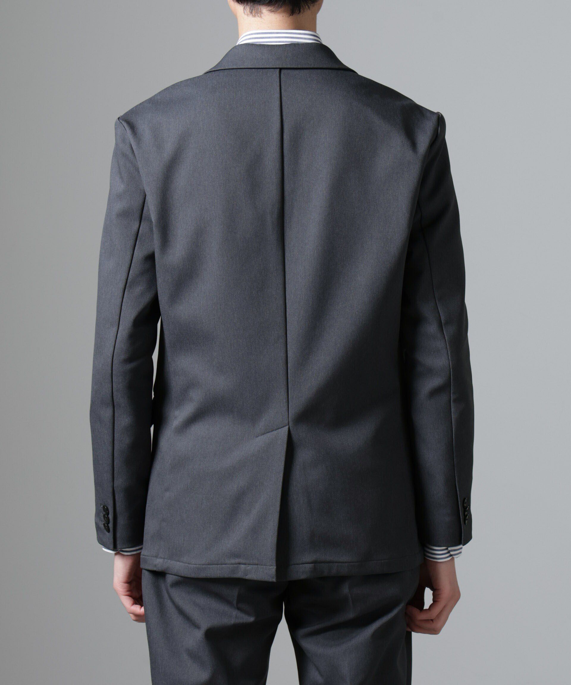 nano･universe「｢N JACKET BASIC｣CATINA(R)ﾒﾗﾝｼﾞ二重織ﾂｲﾙｽﾄﾚｯﾁｼﾞｬｹｯﾄ(ｾ 」|スーツ|