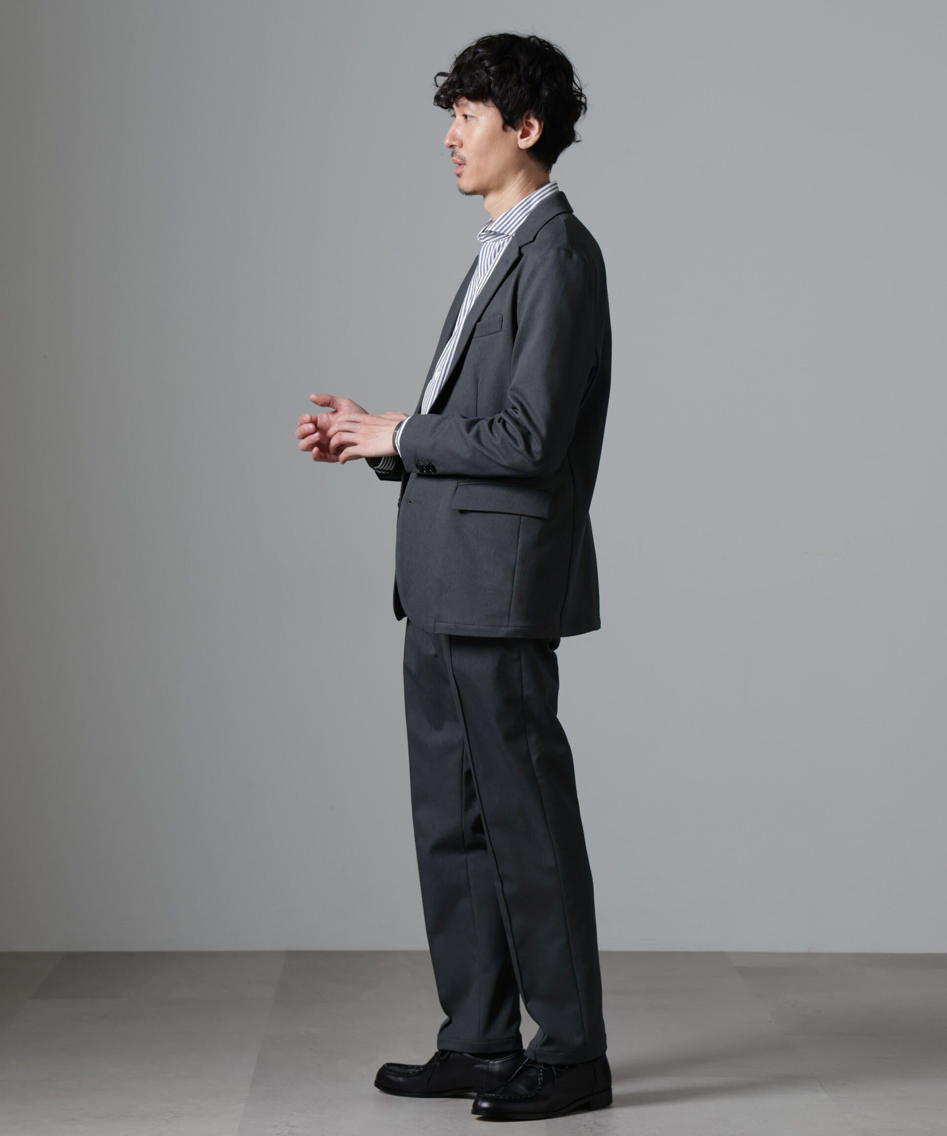 nano･universe「｢N JACKET BASIC｣CATINA(R)ﾒﾗﾝｼﾞ二重織ﾂｲﾙｽﾄﾚｯﾁｼﾞｬｹｯﾄ(ｾ 」|スーツ|