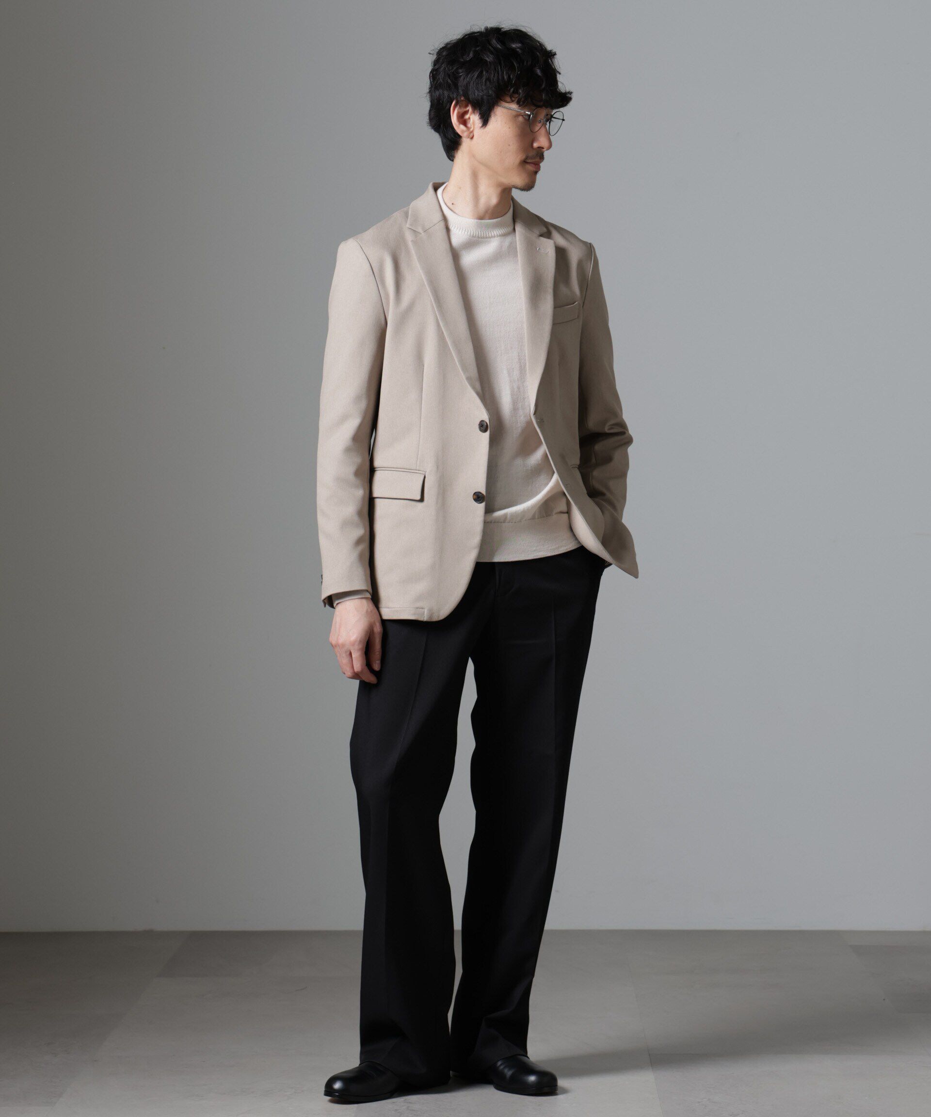 nano･universe「｢N JACKET BASIC｣CATINA(R)ﾒﾗﾝｼﾞ二重織ﾂｲﾙｽﾄﾚｯﾁｼﾞｬｹｯﾄ(ｾ 」|スーツ|