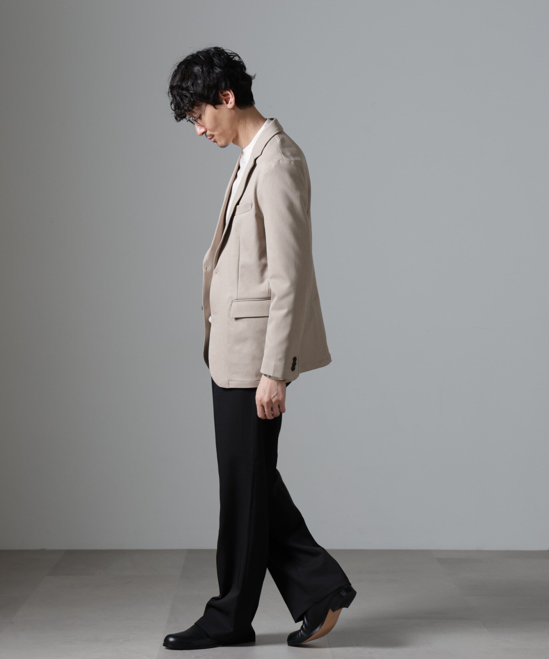 nano･universe「｢N JACKET BASIC｣CATINA(R)ﾒﾗﾝｼﾞ二重織ﾂｲﾙｽﾄﾚｯﾁｼﾞｬｹｯﾄ(ｾ 」|スーツ|