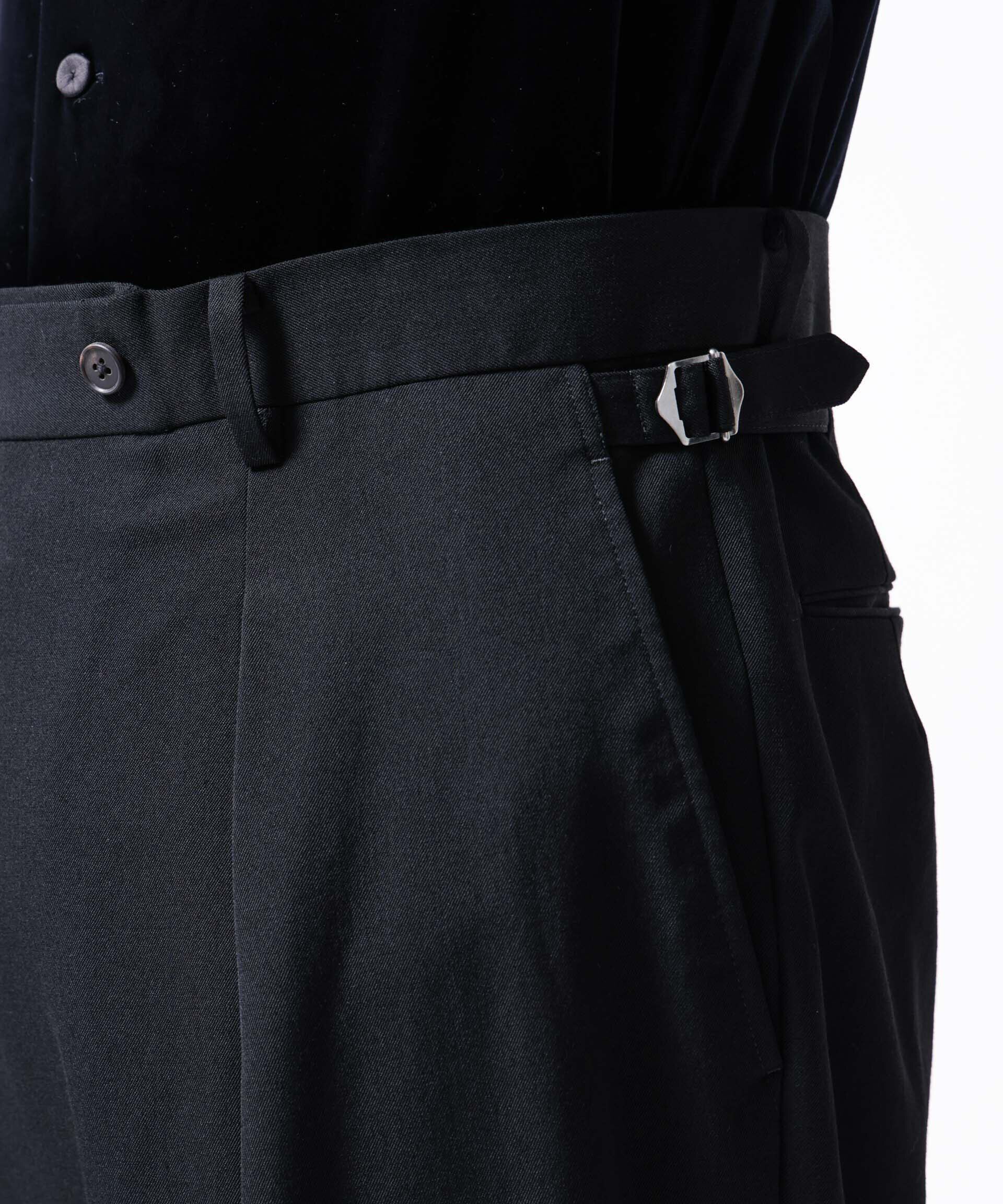 nano･universe「「ASSEMBLANC」2/60ウールラップディティールトラウザー(セットアップ可)」|スーツ|