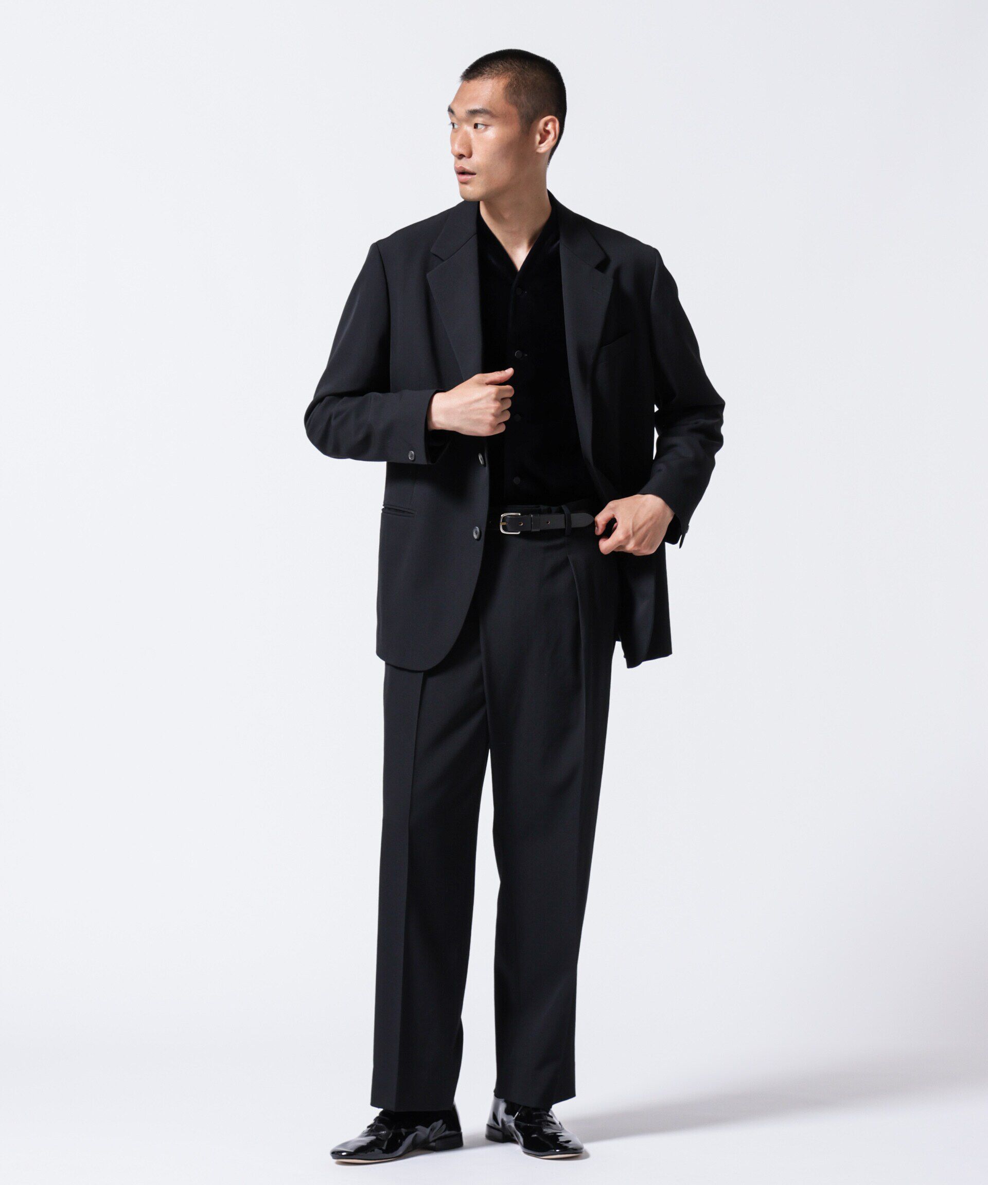 nano･universe「「ASSEMBLANC」2/60ウールラップディティールトラウザー(セットアップ可)」|スーツ|