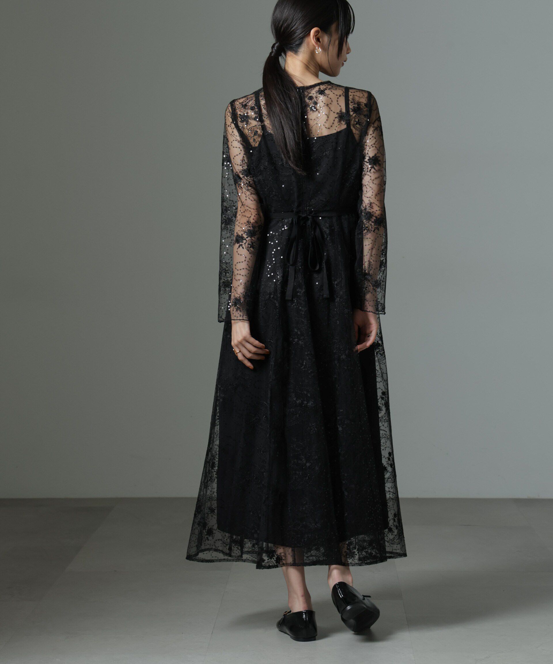 nano･universe「kaene/スパンコールエンブロイダリードレス」|ワンピース|