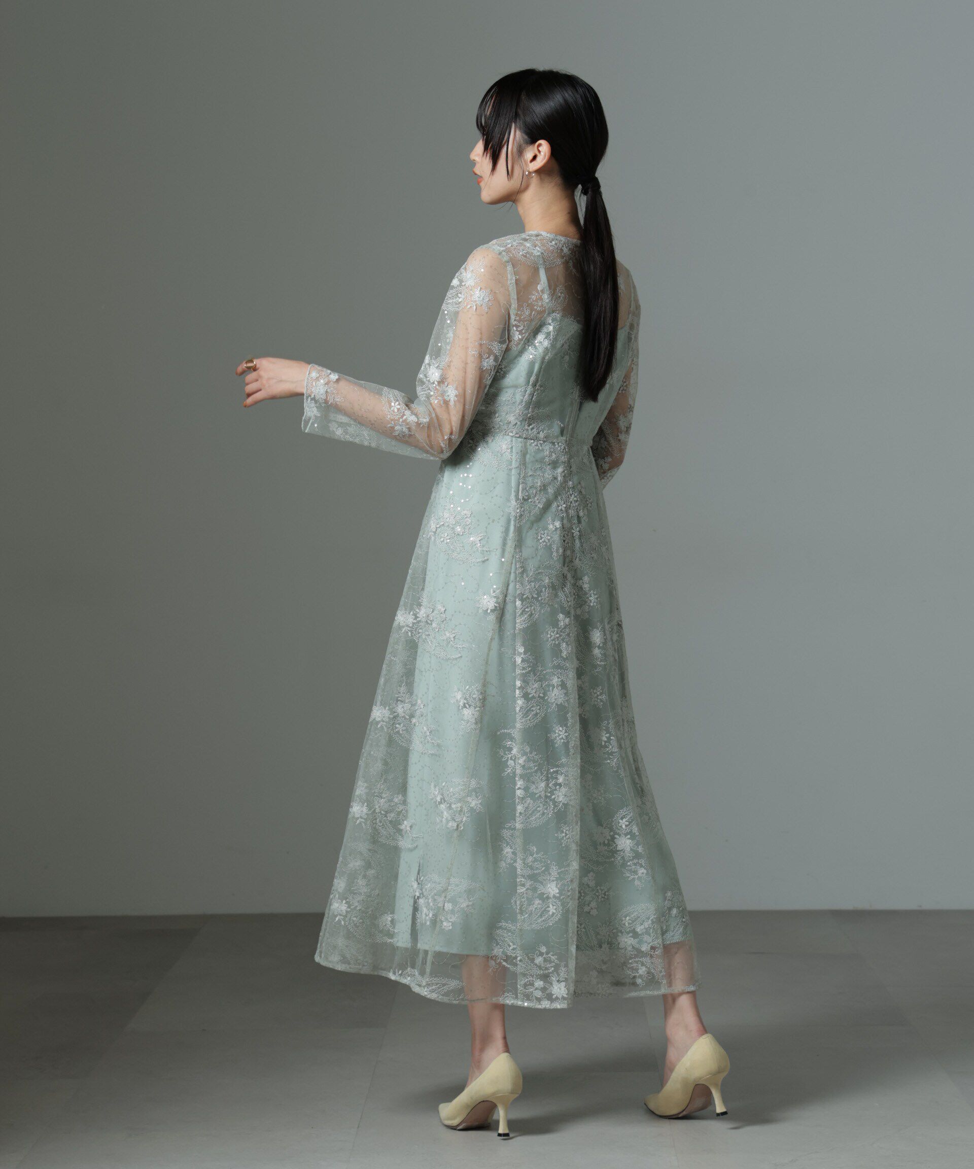 nano･universe「kaene/スパンコールエンブロイダリードレス」|ワンピース|