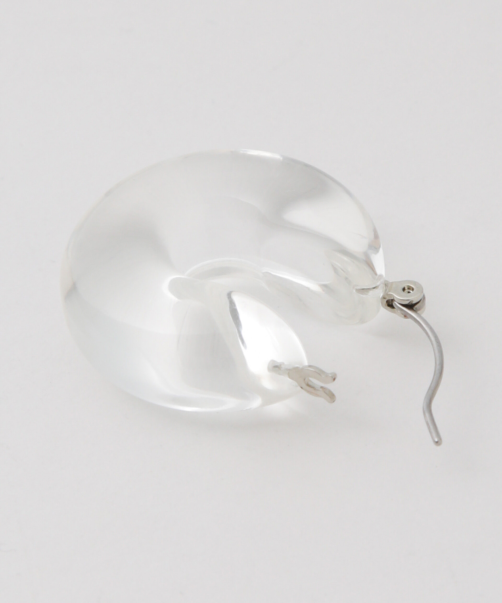 nano･universe「ラウンドフォルムクリアピアス」|ピアス|