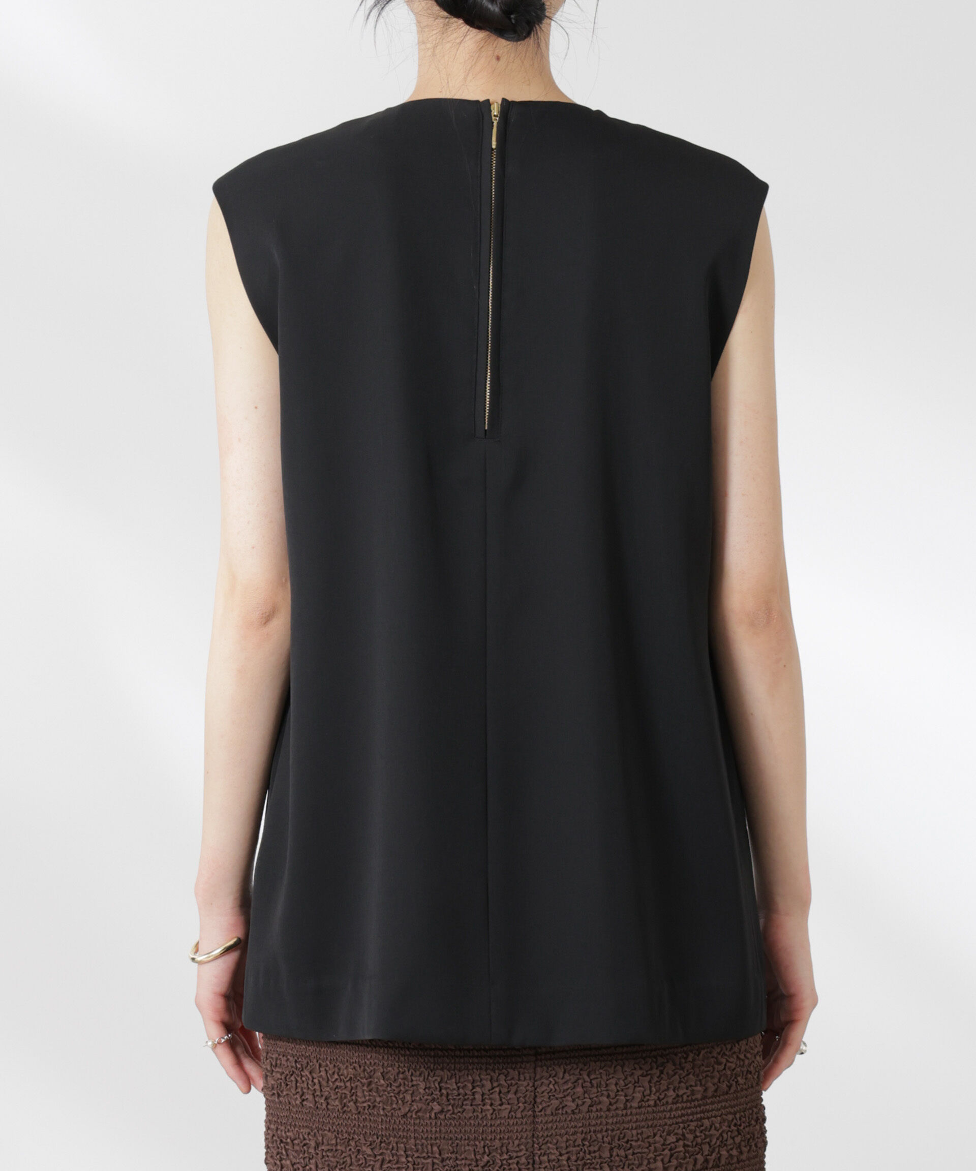 nano･universe「ダブルクロスフロントレイヤードブラウス (セットアップ可)」|シャツ・ブラウス|