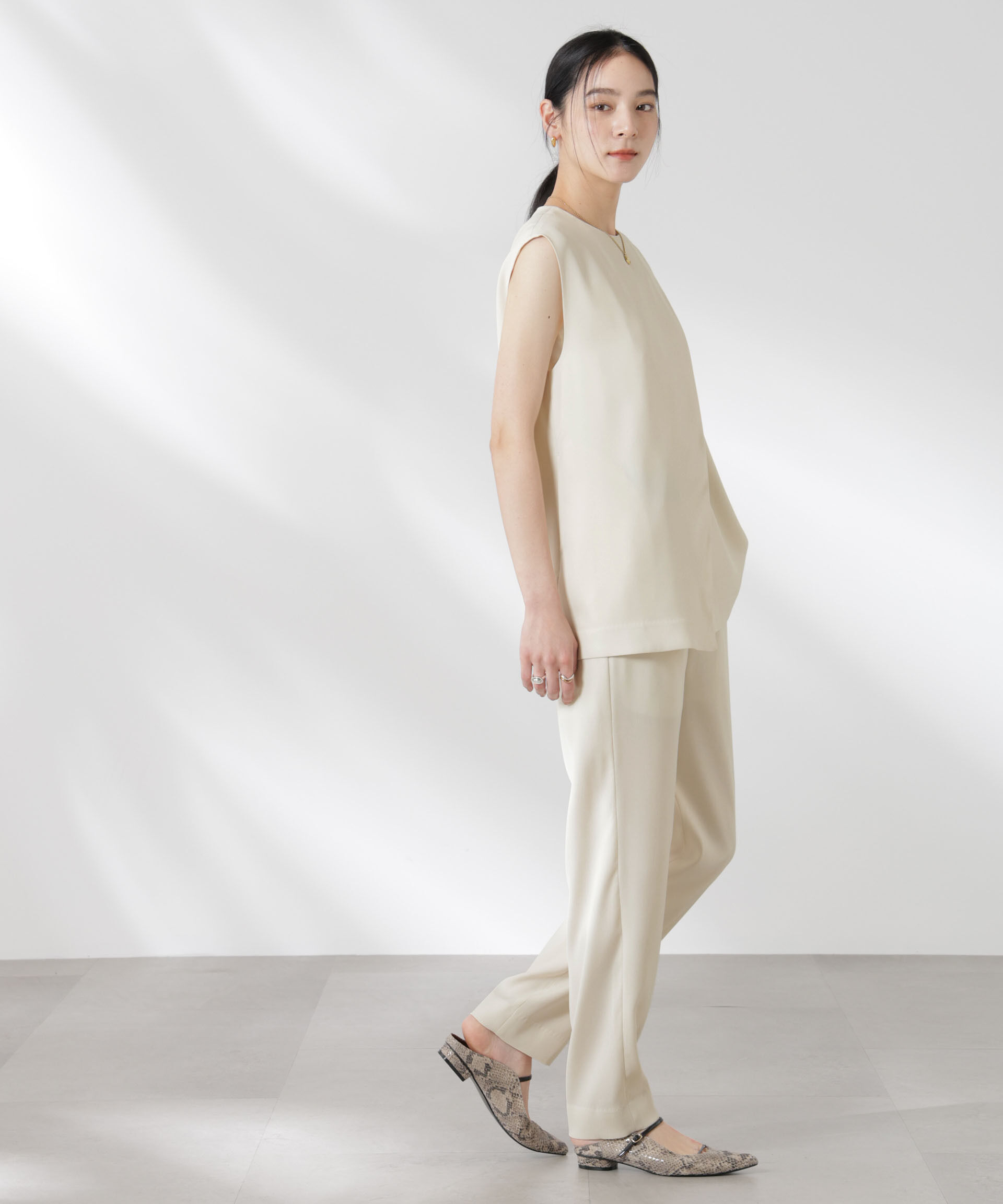 nano･universe「ダブルクロスフロントレイヤードブラウス (セットアップ可)」|シャツ・ブラウス|