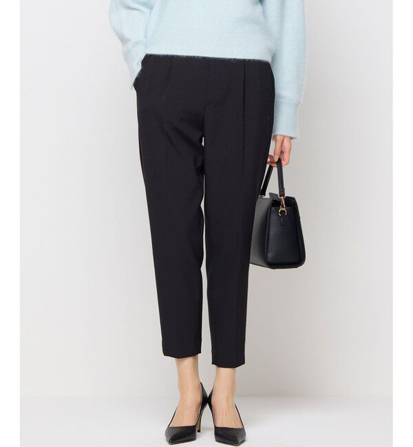 組曲「【暖かい・美シルエット・ストレッチ】バックウォーム テーパードパンツ」|その他|ブラック系