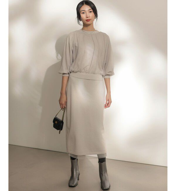 組曲「【WEB限定】チュールニット&times;リバーシブルスカート セット」|スーツ|