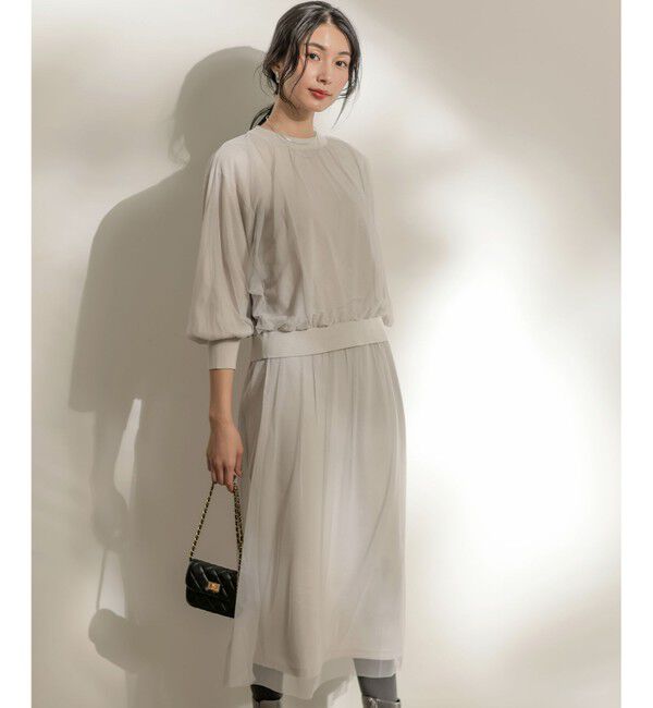 組曲「【WEB限定】チュールニット&times;リバーシブルスカート セット」|スーツ|