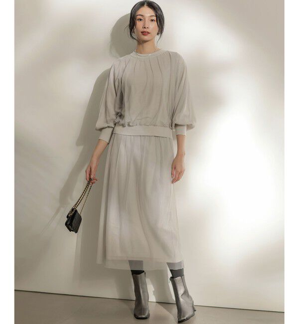 組曲「【WEB限定】チュールニット&times;リバーシブルスカート セット」|スーツ|