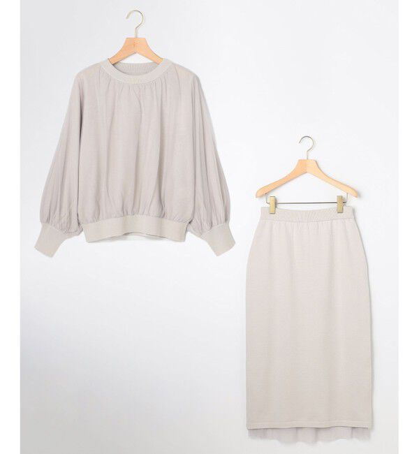 組曲「【WEB限定】チュールニット&times;リバーシブルスカート セット」|スーツ|