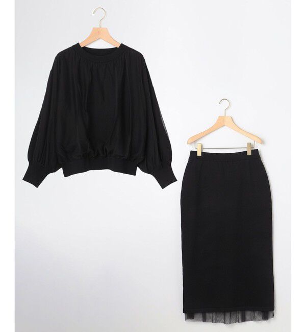 組曲「【WEB限定】チュールニット&times;リバーシブルスカート セット」|スーツ|
