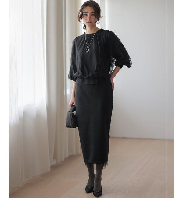組曲「【WEB限定】チュールニット&times;リバーシブルスカート セット」|スーツ|