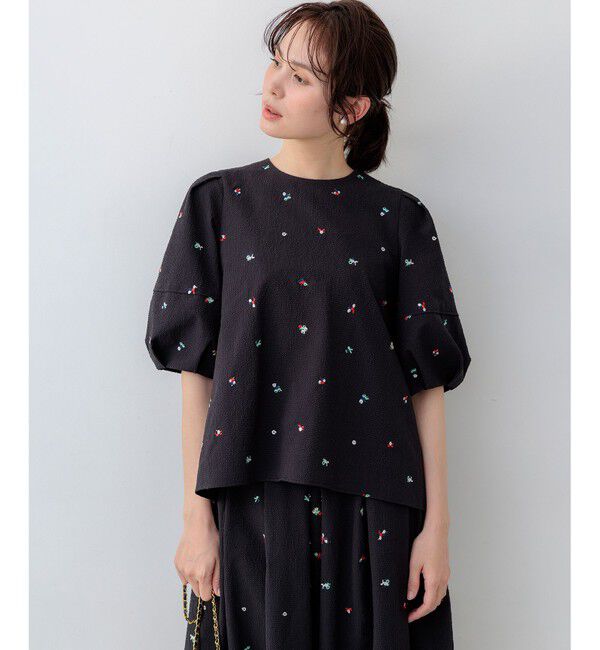 組曲「【WEB限定】ミニフラワーエンブロイダリー ブラウス」|シャツ・ブラウス|