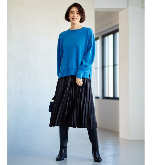 自由区「【WEB限定・洗える】ロイヤルサテンプリーツ スカート」|スカート|