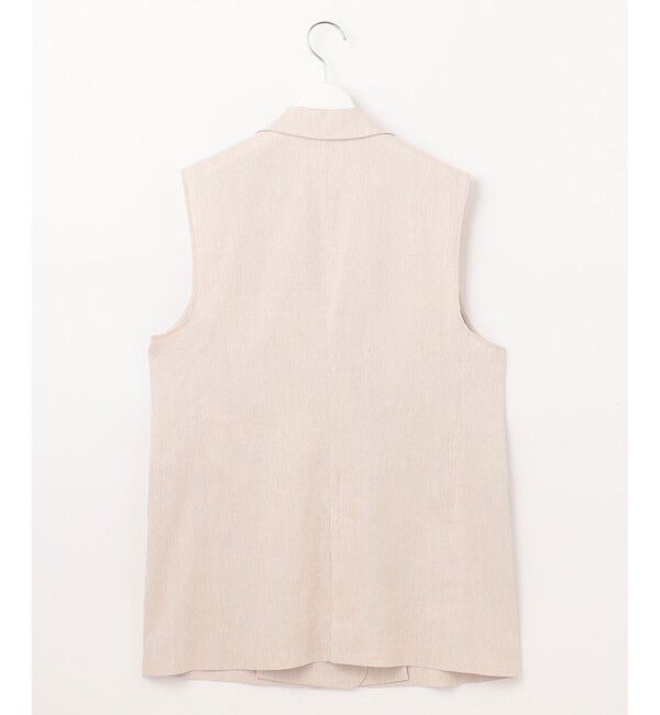 自由区「【セットアップ対応・洗える】リネンビスコースストレッチ ジレ」|ベスト・ジレ|