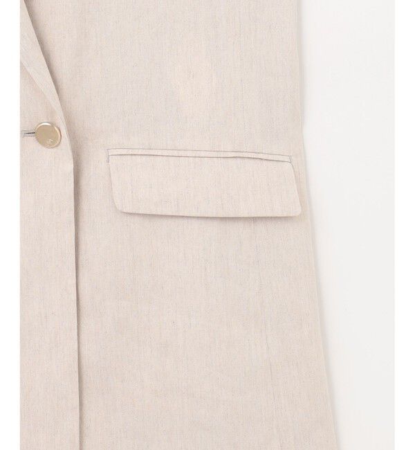 自由区「【セットアップ対応・洗える】リネンビスコースストレッチ ジレ」|ベスト・ジレ|