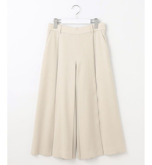 自由区「【セットアップ対応・接触冷感・洗える】リネンライクシンセティックキュロット パンツ」|キュロット|