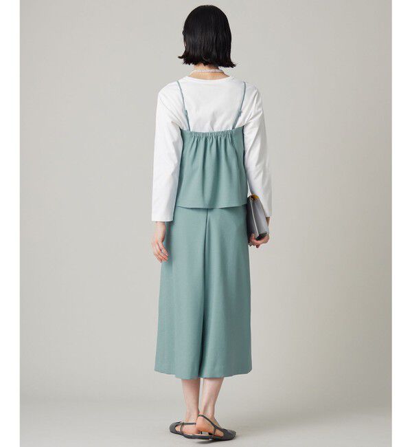 自由区「【セットアップ対応・接触冷感・洗える】リネンライクシンセティックキュロット パンツ」|キュロット|