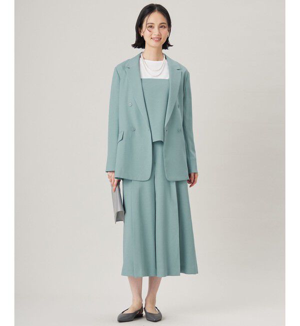 自由区「【セットアップ対応・接触冷感・洗える】リネンライクシンセティックキュロット パンツ」|キュロット|