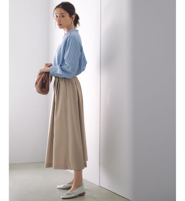自由区「【洗える】ストレッチライトツイル スカート」|スカート|
