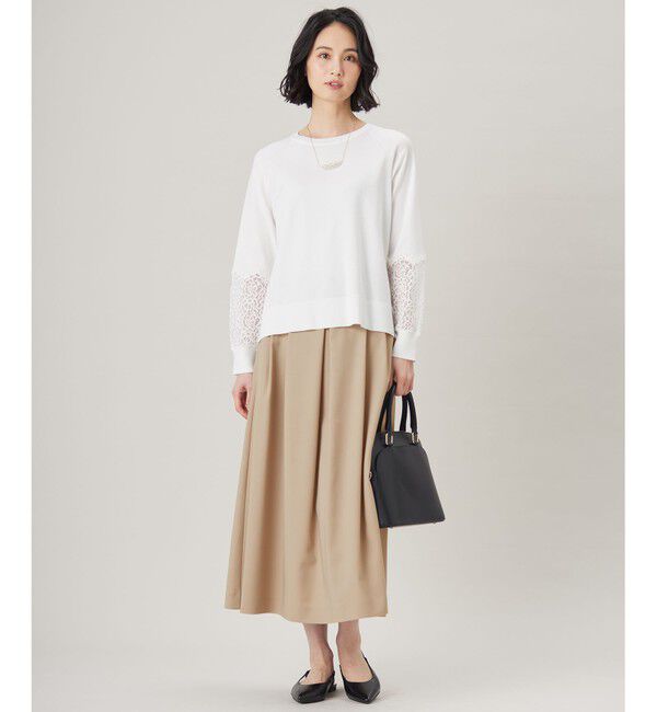 自由区「【洗える】ストレッチライトツイル スカート」|スカート|