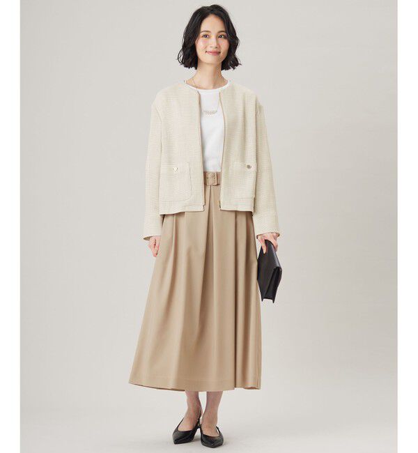 自由区「【洗える】ストレッチライトツイル スカート」|スカート|