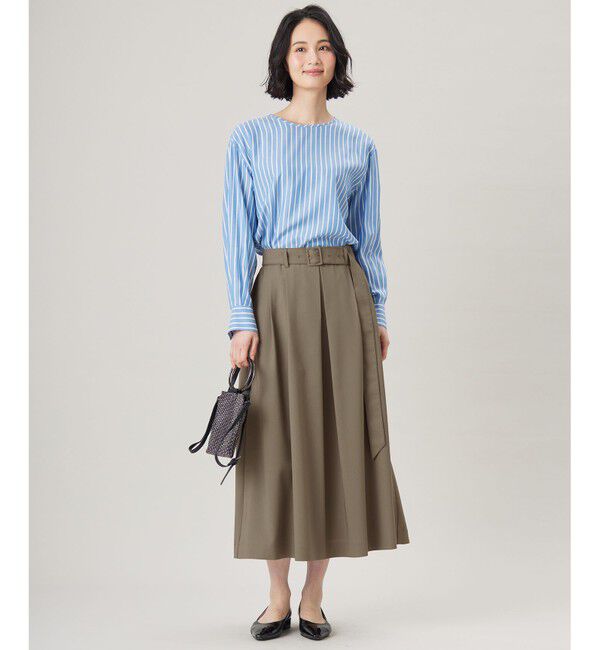 自由区「【洗える】ストレッチライトツイル スカート」|スカート|