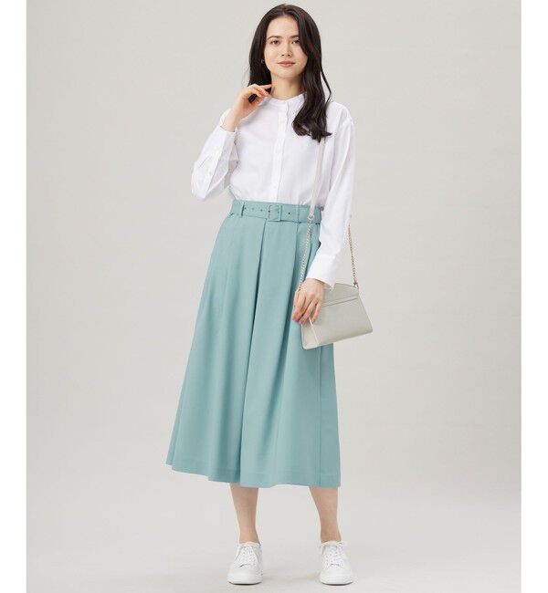 自由区「【洗える】ストレッチライトツイル スカート」|スカート|