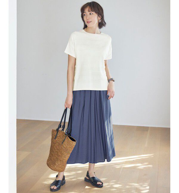 自由区「【セットアップ対応】エアリーツイルキュロット パンツ」|キュロット|