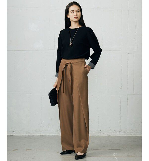 自由区「【SHIHOさん着用】フロントディテールラップワイド パンツ」|その他|