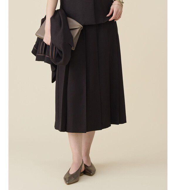 自由区「【セットアップ対応】リネンライクシンセティックタック スカート」|スカート|ﾀﾞｰｸﾌﾞ