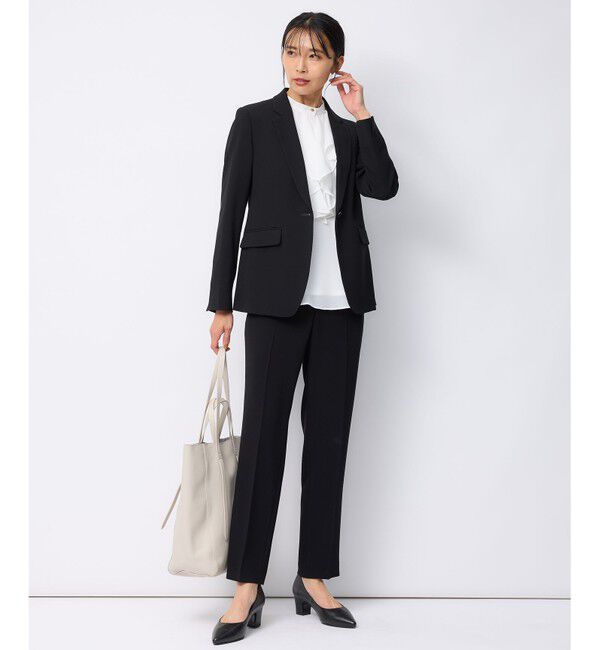 23区「【セットアップ対応/洗える】トリアセダブルジョーゼット テーラード ジャケット」|テーラードジャケット|