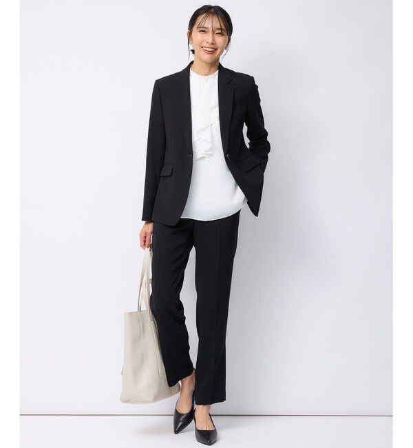 23区「【セットアップ対応/洗える】トリアセダブルジョーゼット テーラード ジャケット」|テーラードジャケット|