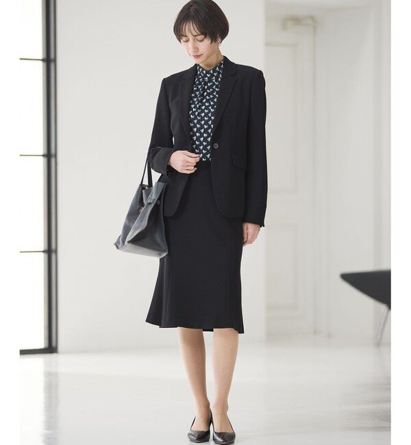 23区「【セットアップ対応/洗える】トリアセダブルジョーゼット テーラード ジャケット」|テーラードジャケット|