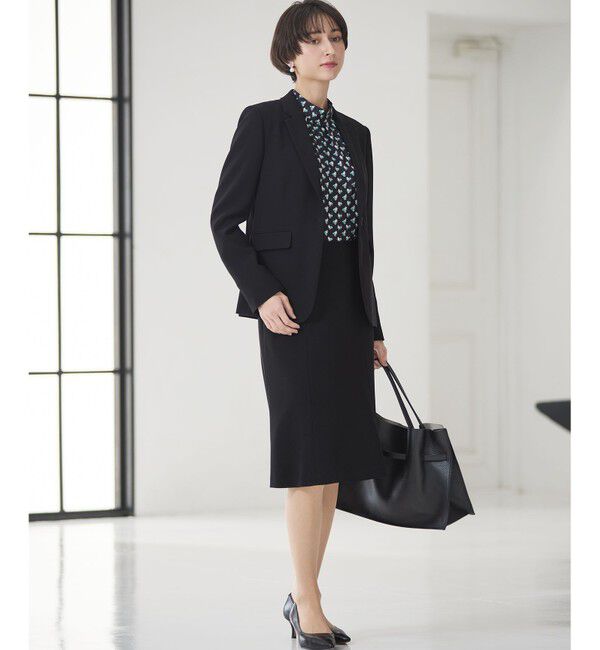 23区「【セットアップ対応/洗える】トリアセダブルジョーゼット テーラード ジャケット」|テーラードジャケット|