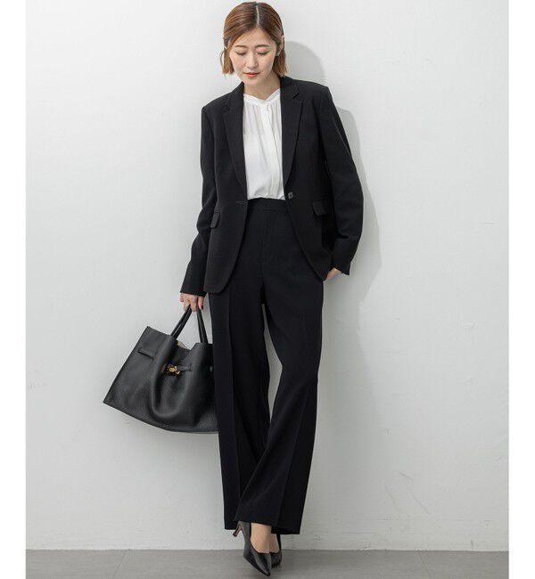 23区「【セットアップ対応/洗える】トリアセダブルジョーゼット テーラード ジャケット」|テーラードジャケット|